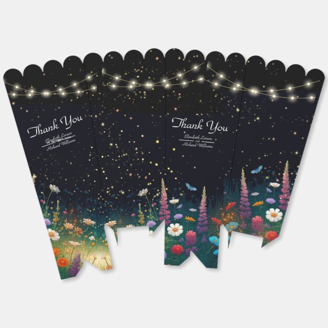 Caja Para Regalos Elegante Firefly Rustic Wedting Favor Bo (Desplegado)