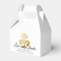 Elegante Fleur de Lis Love Gracias Boda