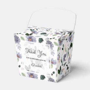 Caja Para Regalos Elegante Floral Púrpura Acuarela