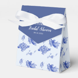 Caja Para Regalos Elegante Flores Azules Moderno Retro Chinoiserie