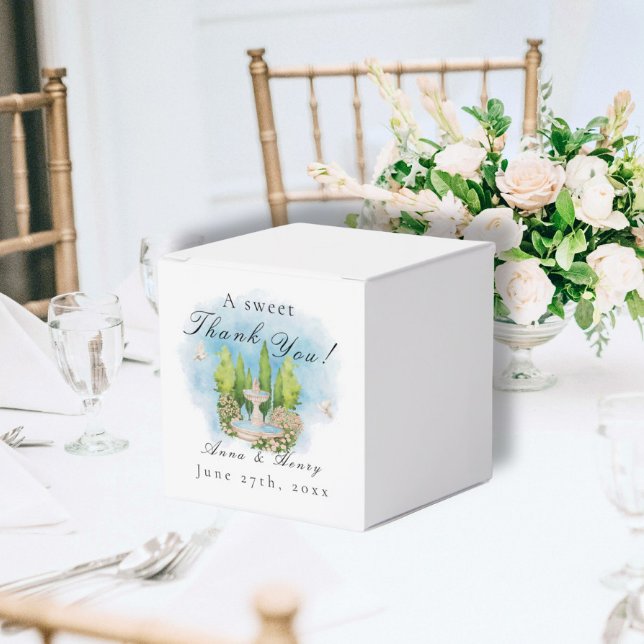 Caja Para Regalos Elegante Fuente flores Bodas palomas Gracias (Subido por el creador)