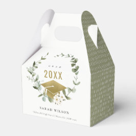 Caja Para Regalos Elegante Graduación de Oro de Leafy Botánico