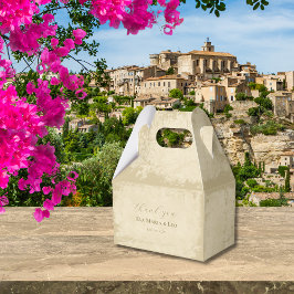 Caja Para Regalos Elegante Grunge Blanquecino Gracias Grande