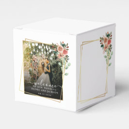 Caja Para Regalos Elegante guión de bienvenida Boda blanco y negro