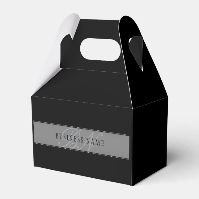 Caja Para Regalos Elegante Guión Editable Nombre comercial/otro text (Front Side)