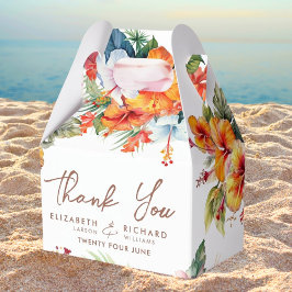 Caja Para Regalos Elegante Hibiscus Flower Tropical Floral Boda