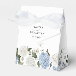Caja Para Regalos Elegante Hydrangea Azul Roses Blancas Boda Floral