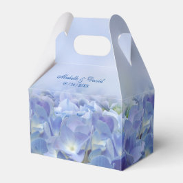 Caja Para Regalos Elegante Hydrangea Blue Florals Boda Favor Box
