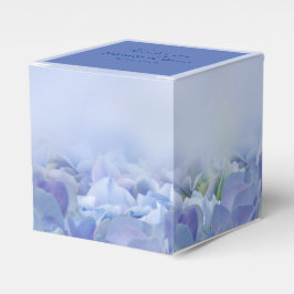 Caja Para Regalos Elegante Hydrangea Blue Florals Boda Favor Box