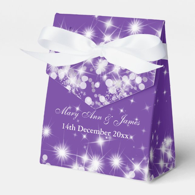 Caja Para Regalos Elegante invierno esparcido morado (Front Side)