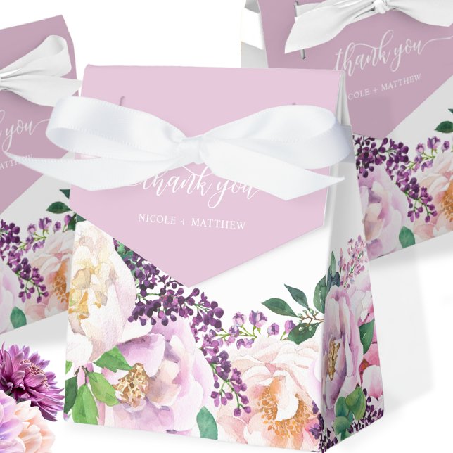 Caja Para Regalos Elegante Lilac y Purple Pastel Floral (Subido por el creador)