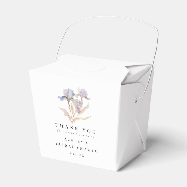 Caja Para Regalos Elegante lluvia de flores de Iris para la ducha de (Front Side)