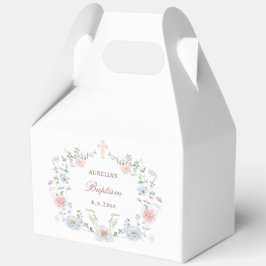 Caja Para Regalos Elegante marco floral bautizo frontón