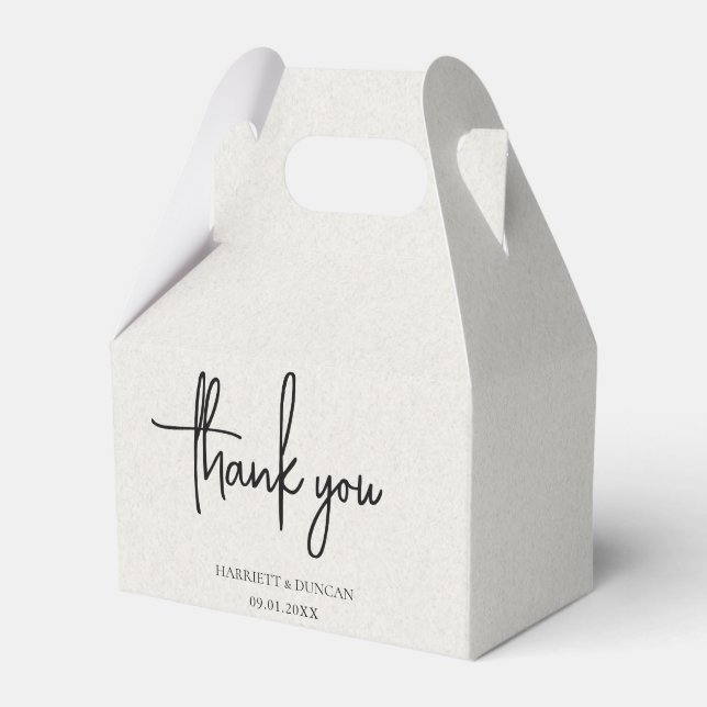 Caja Para Regalos Elegante matrimonio beige neutral y eterno (Front Side)