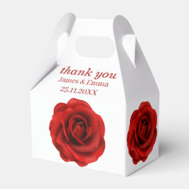 Caja Para Regalos Elegante matrimonio personalizado de flor roja