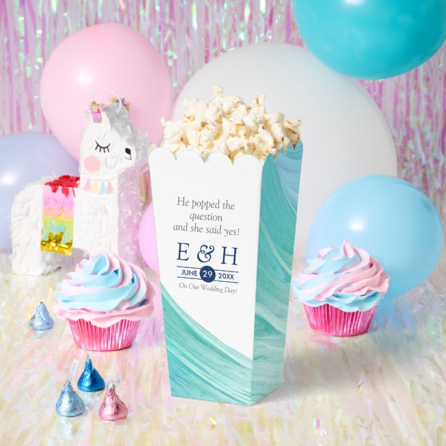 Caja Para Regalos Elegante matrimonio turquesa de mareas en la playa (Fiesta)