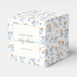 Caja Para Regalos Elegante Minimal Wildflowers Boho Baby Shower
