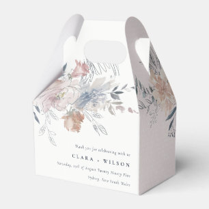 Caja Para Regalos Elegante Moda Rubor Watercolor Floral Boda