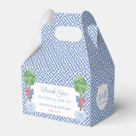 Caja Para Regalos Elegante Monograma de Boxwood 4 de julio Boda