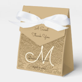 Caja Para Regalos Elegante Monograma dorado Boda moderno