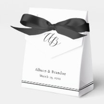 Elegante Monograma Mínimo Boda Personalizada