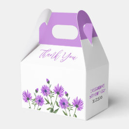 Caja Para Regalos Elegante Morado Xeranthemum Floral Gracias