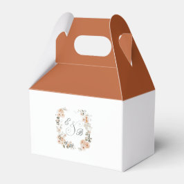 Caja Para Regalos Elegante Naranja quemado Jardín floral Monograma
