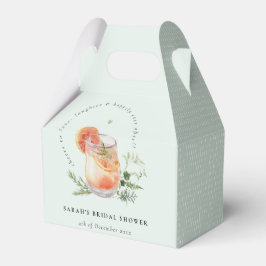 Caja Para Regalos Elegante Naranja Verde azulado Green Cocktail Brid