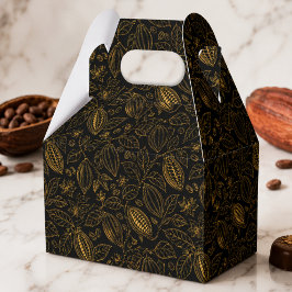 Caja Para Regalos Elegante Negocio de Flor de Cacao Fruta de Oro Neg