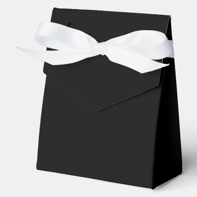 Caja Para Regalos Elegante Negro Sólido (Anverso)