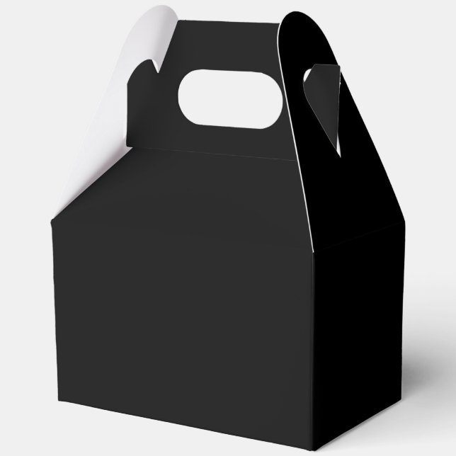 Caja Para Regalos Elegante negro sólido (Reverso )