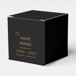 Caja Para Regalos Elegante negro y oro la noche antes del Boda