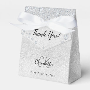 Caja Para Regalos Elegante nombre de plata de cumpleaños