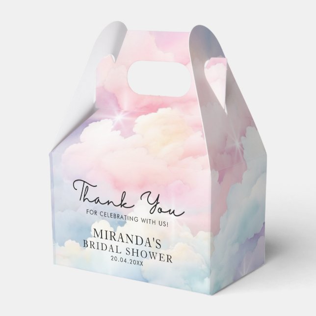Caja Para Regalos Elegante Nubes Cielo Despedida de Soltera (Front Side)
