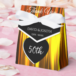 Caja Para Regalos Elegante oro personalizado 50 aniversario Boda