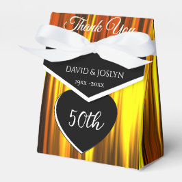 Caja Para Regalos Elegante oro personalizado 50 aniversario Boda