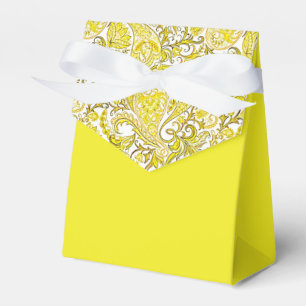 Caja Para Regalos Elegante paisley amarillo