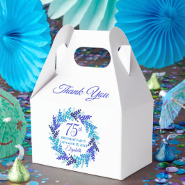 Caja Para Regalos Elegante Partido de Cumpleaños 75 de la Guerra Azu