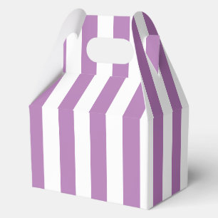 Caja Para Regalos Elegante patrón a rayas lila blanco y púrpura clar