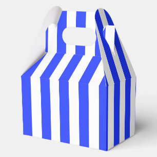 Caja Para Regalos Elegante patrón de rayas azul real brillante