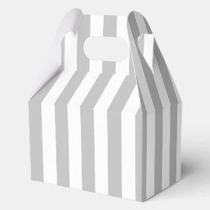 Caja Para Regalos Elegante patrón de rayas grises y blancas