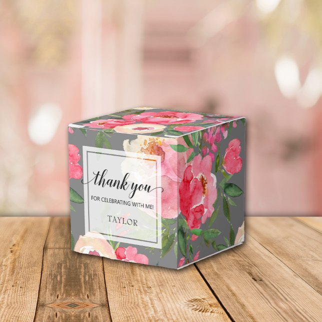 Caja Para Regalos Elegante Peonies Floral (Subido por el creador)