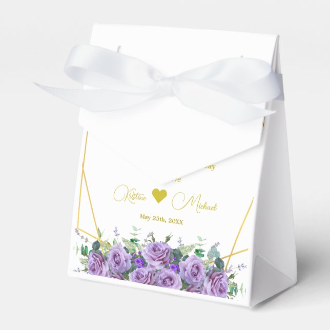 Caja Para Regalos Elegante Personalizado de Flor Silvestre Lavender (Front Side)