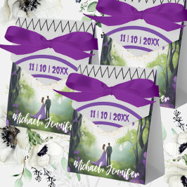 Caja Para Regalos Elegante Personalizado Floral de bodas personaliza