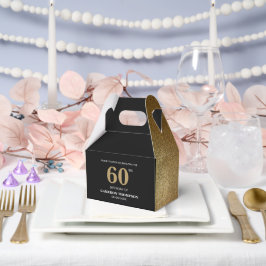 Caja Para Regalos Elegante personalizado negro de oro cumpleaños núm