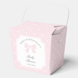 Caja Para Regalos Elegante Polka puntos bebé Chica de Bow rosado Bab