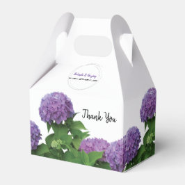 Caja Para Regalos Elegante Púrpura Hydrangea Boda