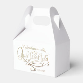 Caja Para Regalos Elegante Quinceañera de oro