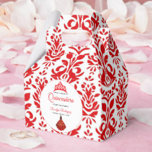 Elegante Red Royal Quinceañera