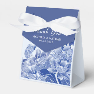 Caja Para Regalos Elegante restaurante moderno Dusty Blue Floral Chi